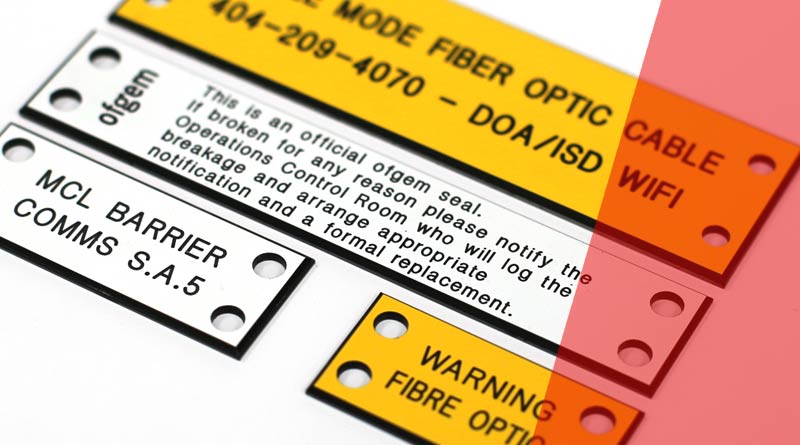 Engraved Traffolyte Network Cable Labels and Tags