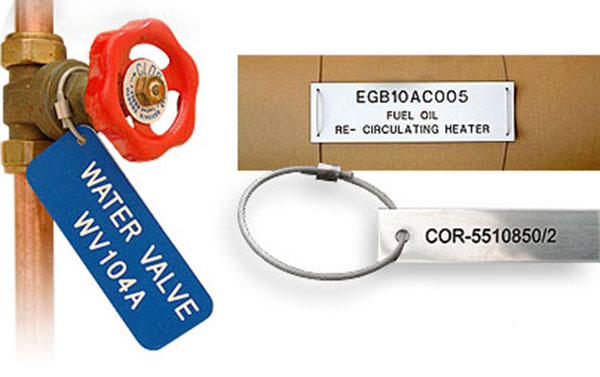 Engraved Plastic Valve Tags - Traffolyte Labels and Tags from TCE